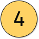 A yellow circle with the number four in it